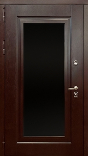 Уличная термодверь со стеклом большой площади (отделка – плиты МДФ) Уличная термодверь со стеклом большой площади (отделка – плиты МДФ)